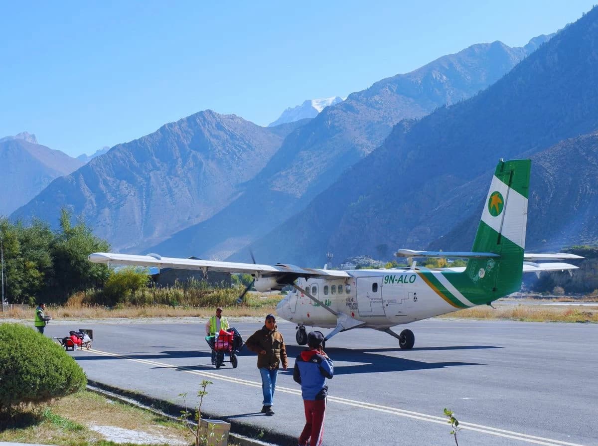 Ready to Take of from Jomsom Airport