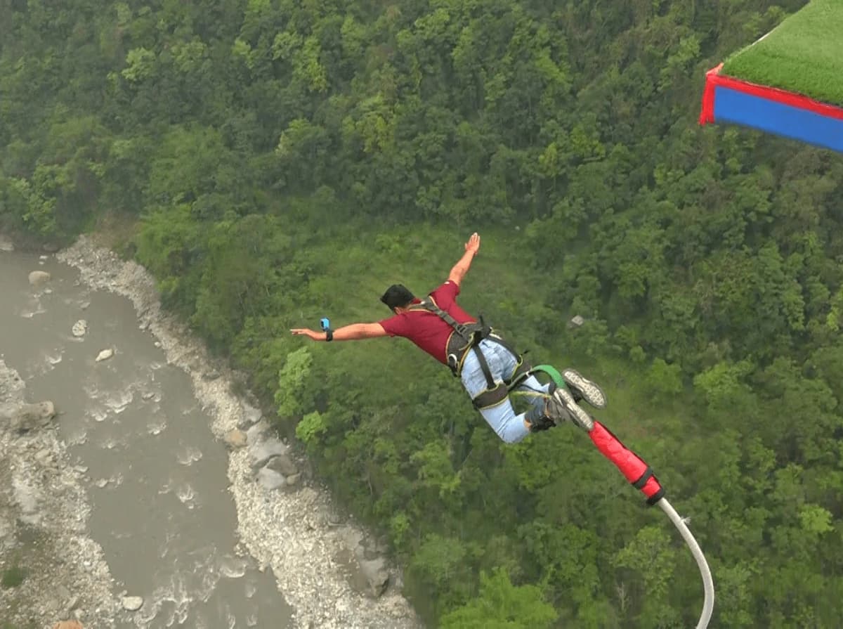 Bungee jumping in Nepal