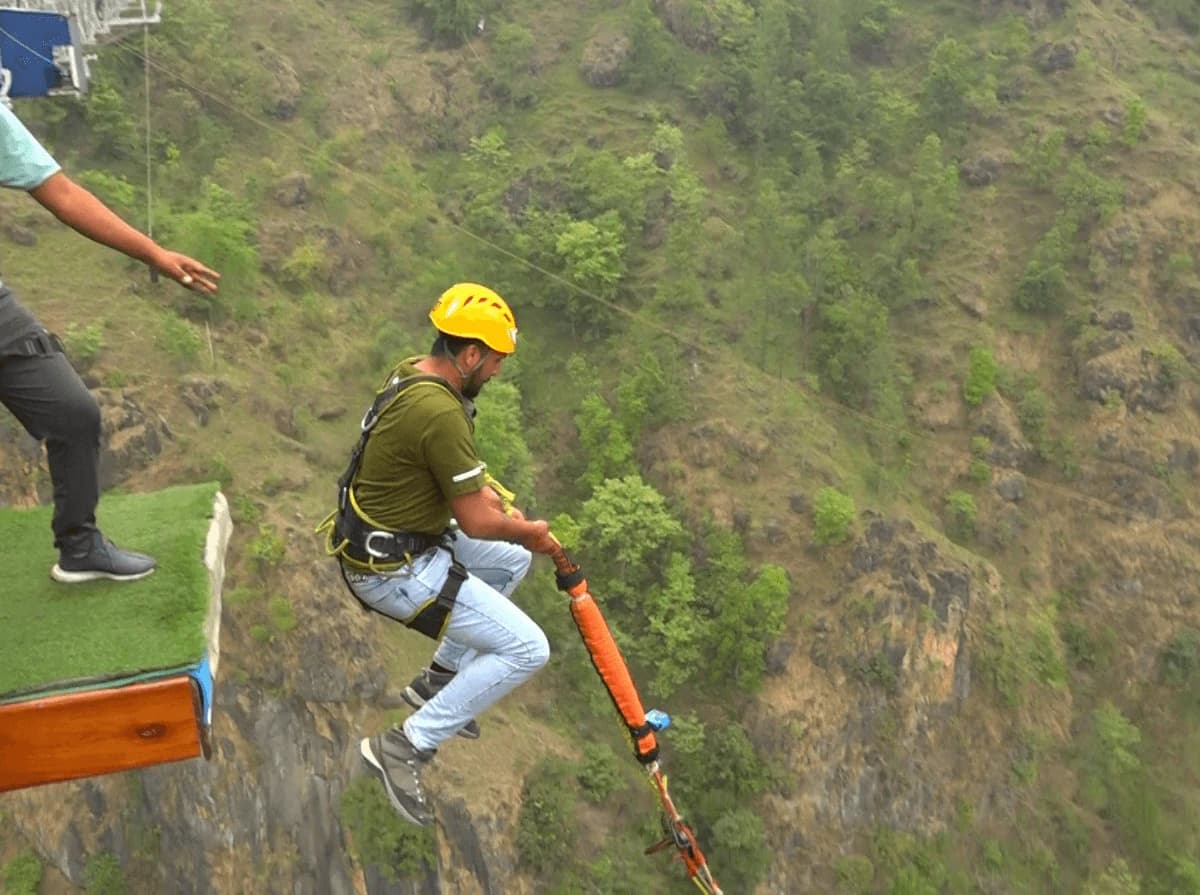 Bungee jumping in Nepal