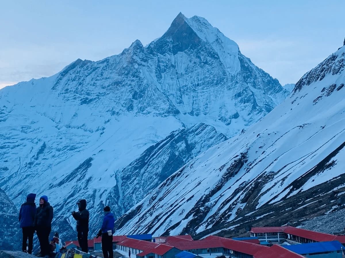 Machhapuchre peak view during Budget Annapurna Base Camp Trek
