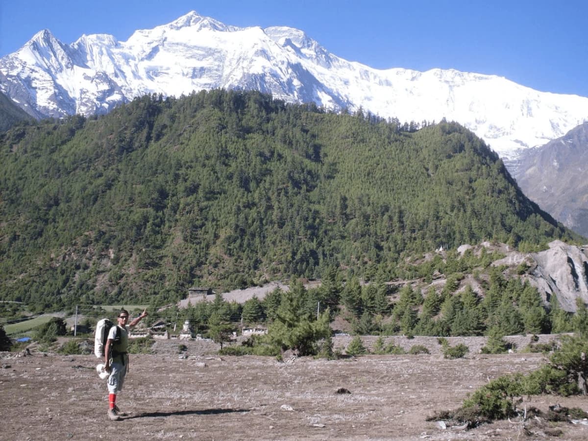 Pisang Behind Annapurna Three