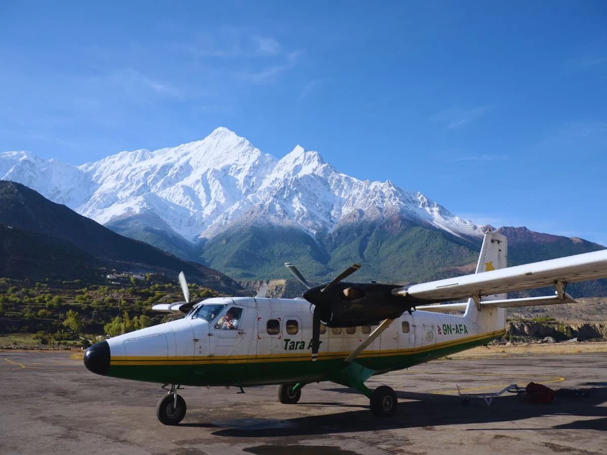 Tara Air In Jomsom Airport