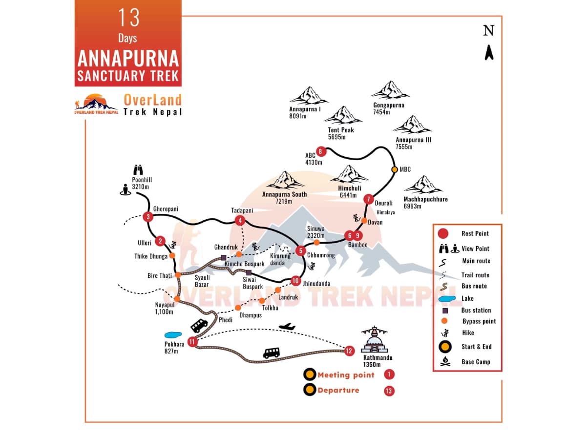 annapurna-sanctuary-trek-map