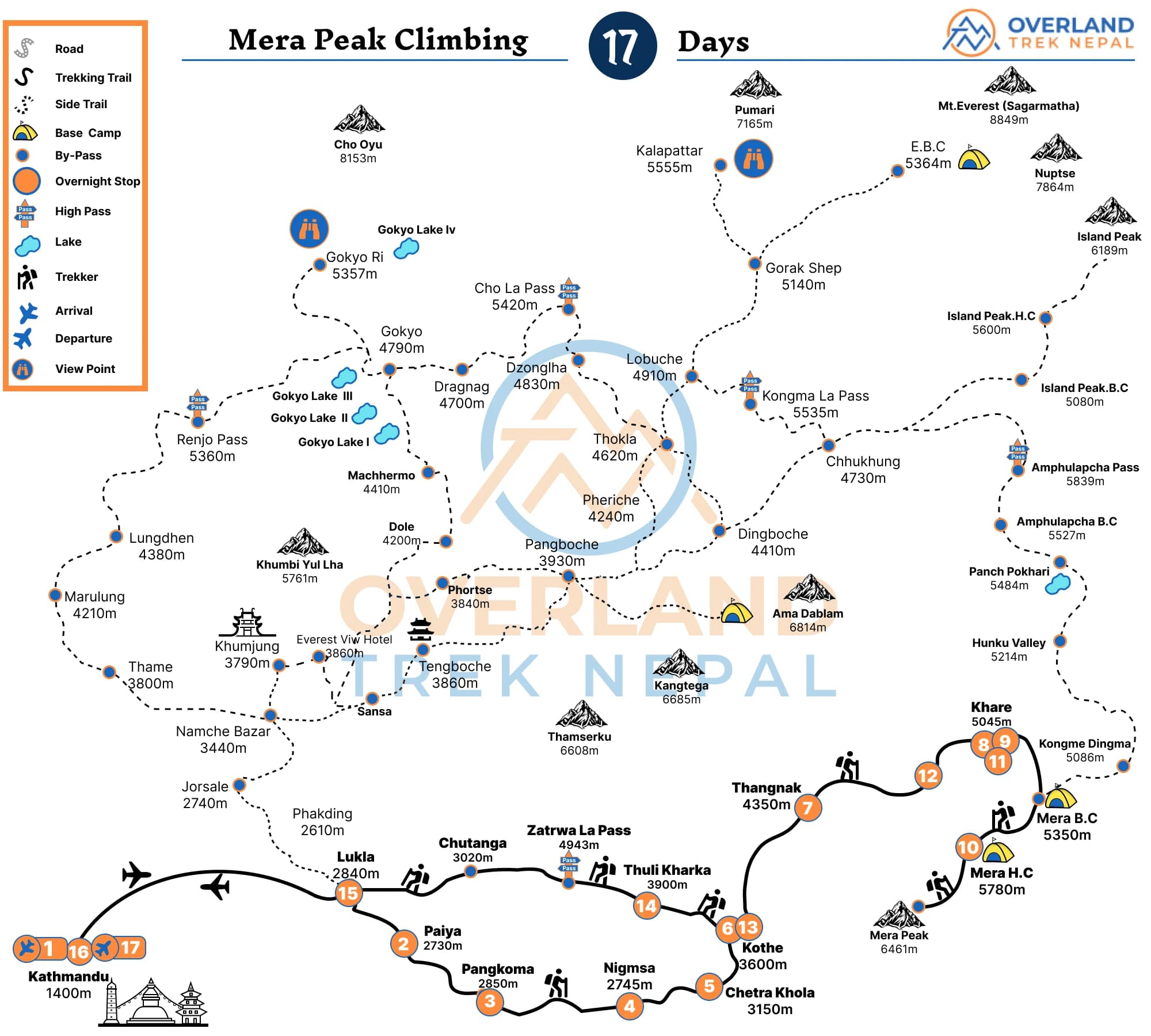 Mera Peak Climbing Map