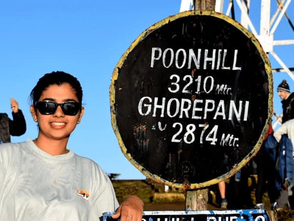Female Guide of Nepal in Poon Hill