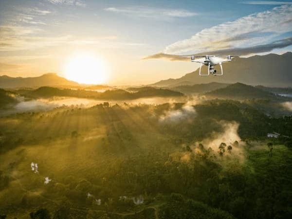Sunset view taken by Drone Nepal