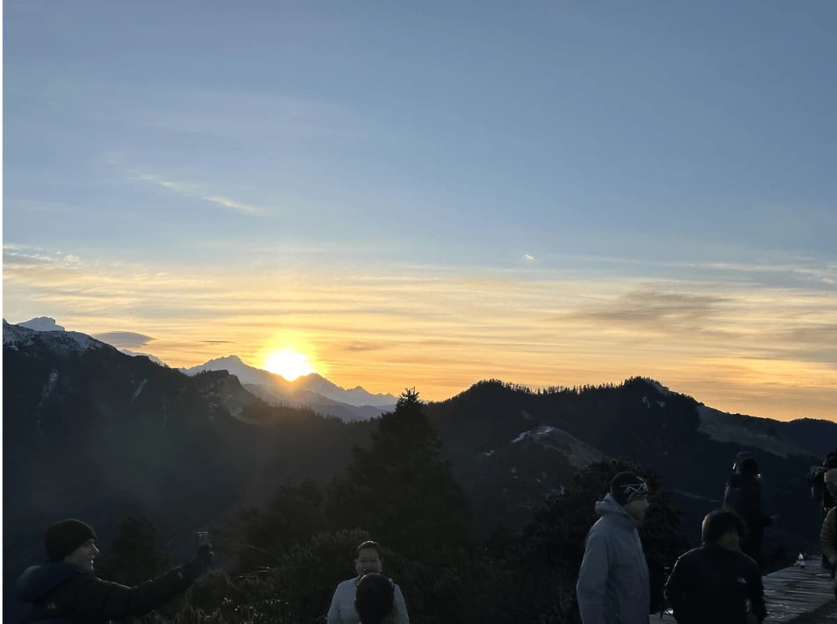 Very early morning sunrise view