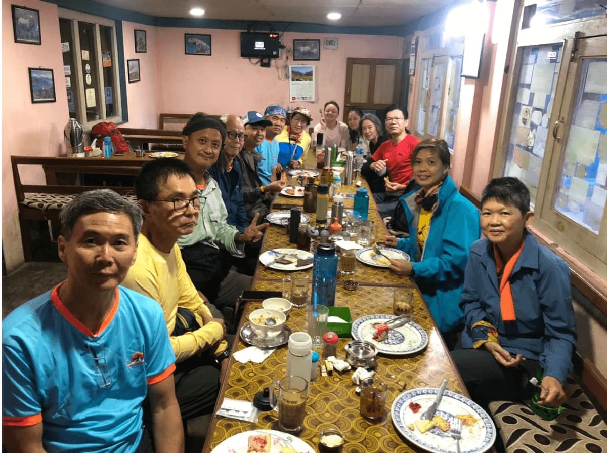 Malaysian group at Dinning Hall during manaslu circuit trek