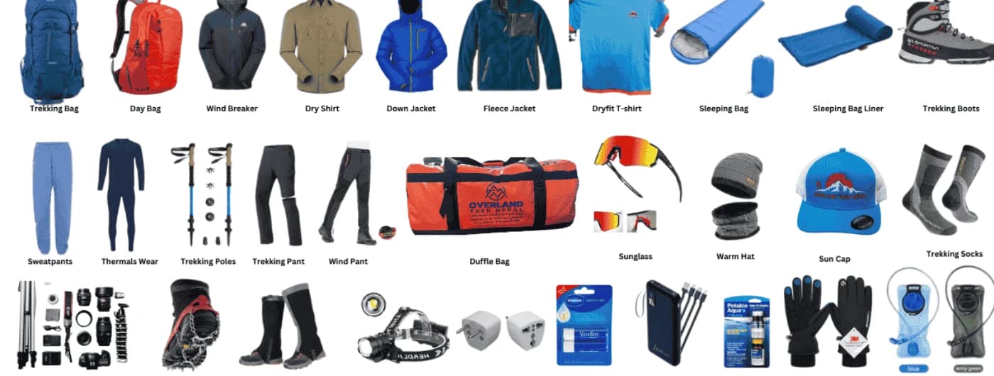 Manaslu Circuit Trek Packing List