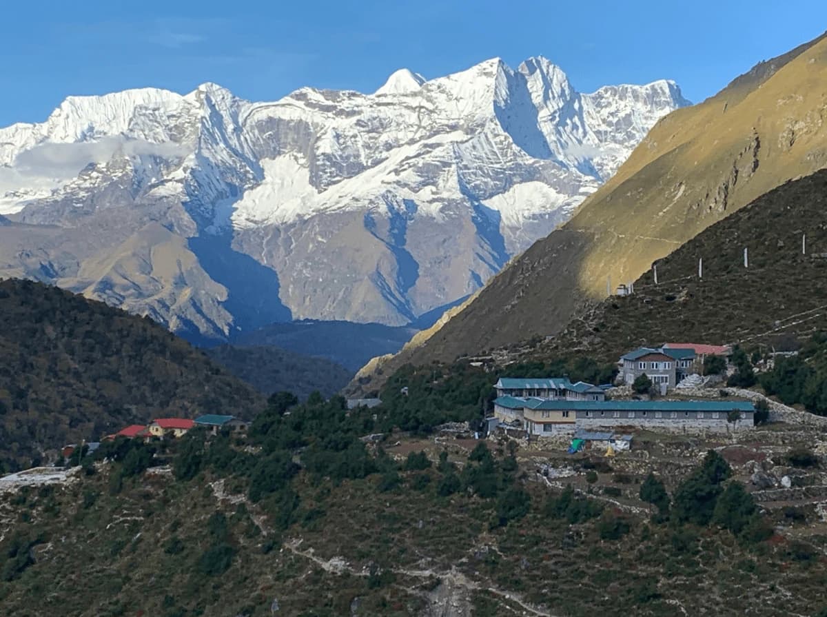 Beautiful kongde view from Pangboche during lukla to lukla everest base camp trek with guide services