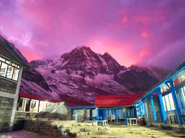 Colorful annapurna base camp