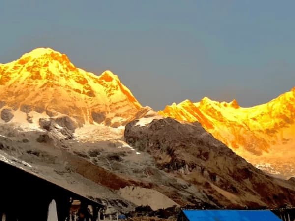 Golden annapurna view