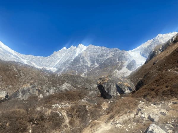 Mountain view from kyangjin gompa