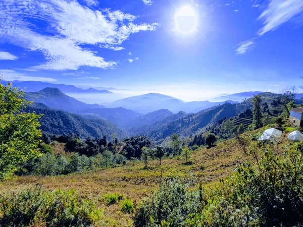 Natural green hill helambu