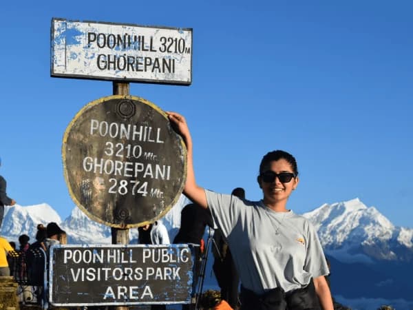 Sign of ghorepani poonhill