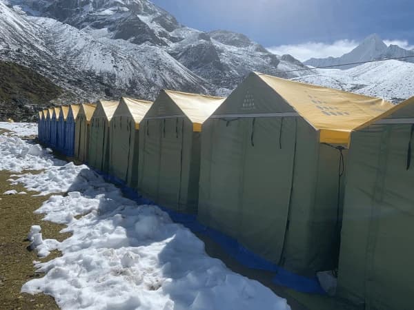 Tent camp in aamadablam bc