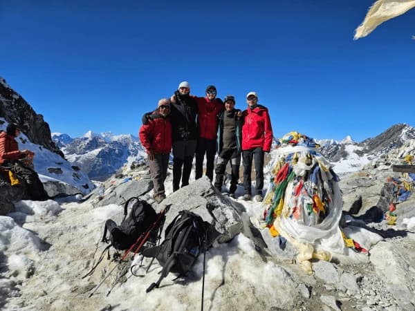 Trekkers in everest base camp