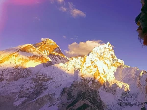 Sunrise view of Mount Everest from Kala Patthar during the Everest Base Camp Group Joining Trek in Nepal