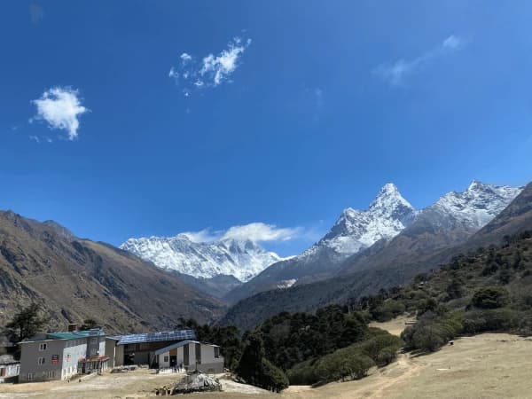 Ama Dablam And Everest Mountain View From Tengboche