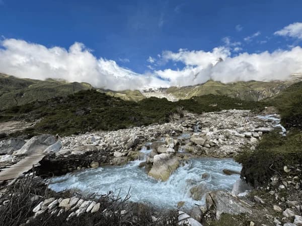 Clean Water River From Mount Manaslu