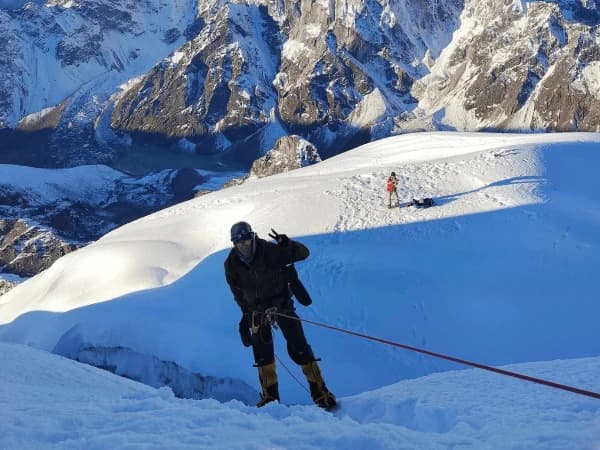 Climbers At Mera Peak