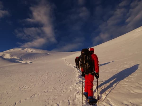 Early Morning Climbing Mera Peak