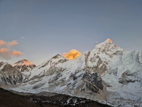 Golden Sunrise On The Top Of Everest