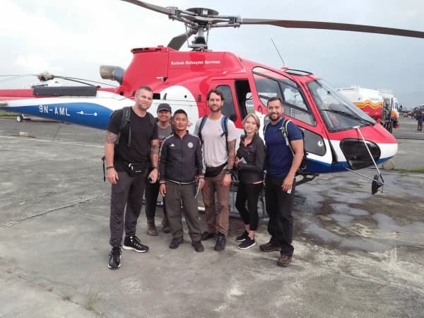 Group From Overland Ready To Fly Over Everest