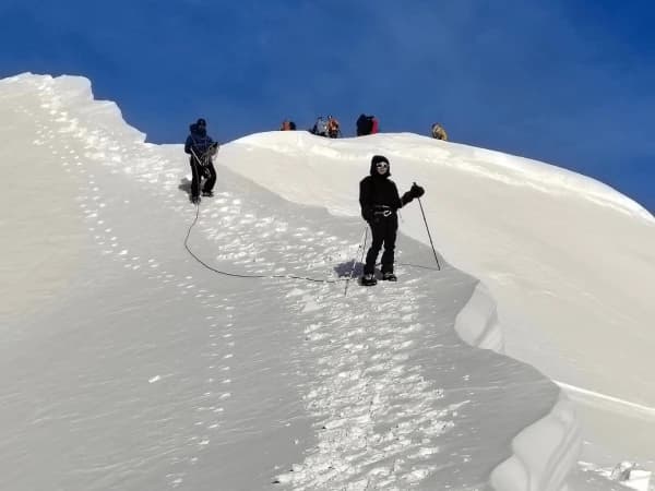 Heading Down From Mera Top
