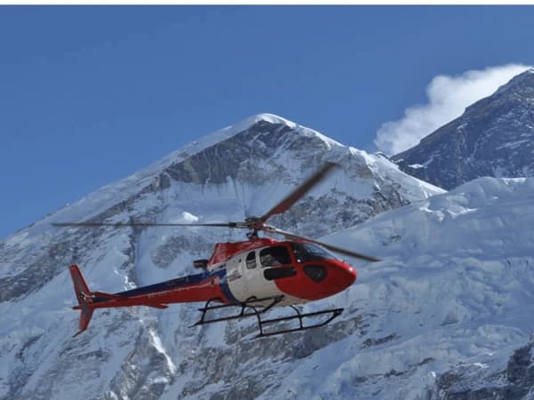 Helicopter Near Mount Everest