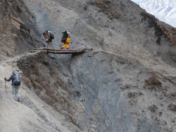 Land Slide Area Of Tsum Valley Trek