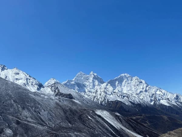 Mount Everest Lhotse View From Amadablam Base Camp