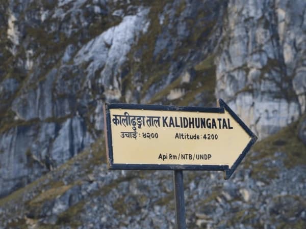 Shineboard Showing Trekking Trail Of Api Himal Base Camp
