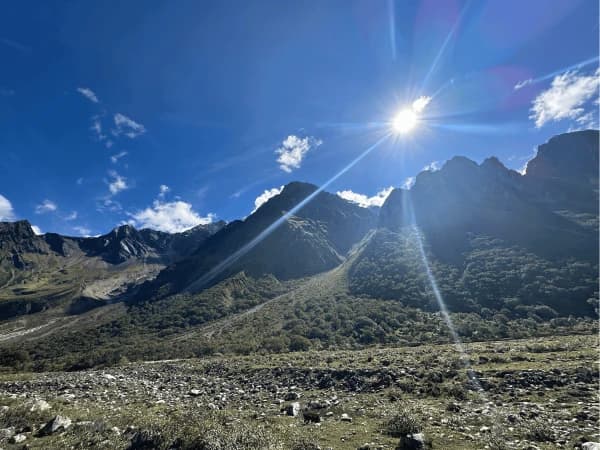 Sun View Over Mountain