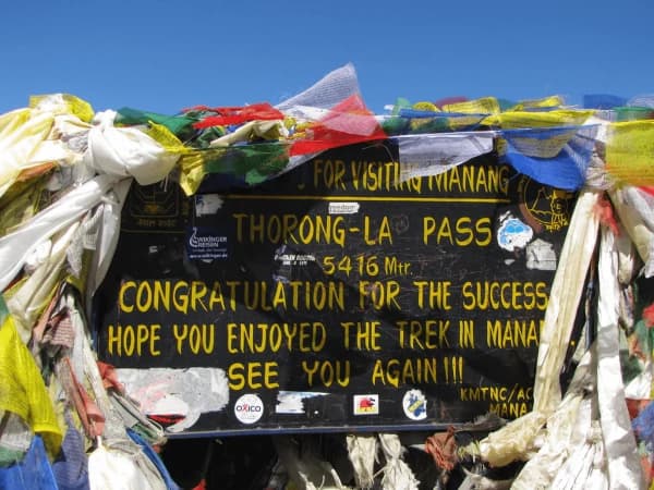Throngla Pass Board On The Top