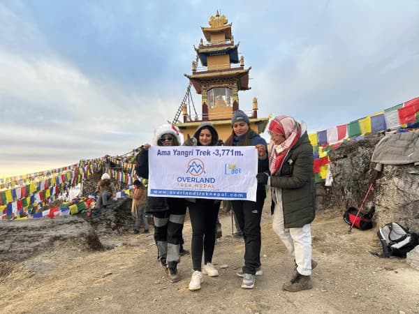 View Of Ama Yangri With Overland Trek Nepal Team