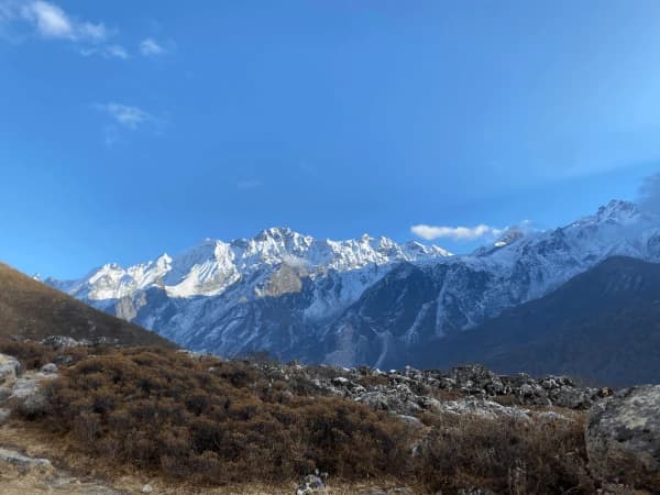 View Of On The Way Sisapangba Kharka