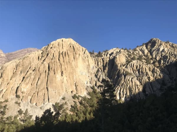 Wind Hited Hill Of Manang