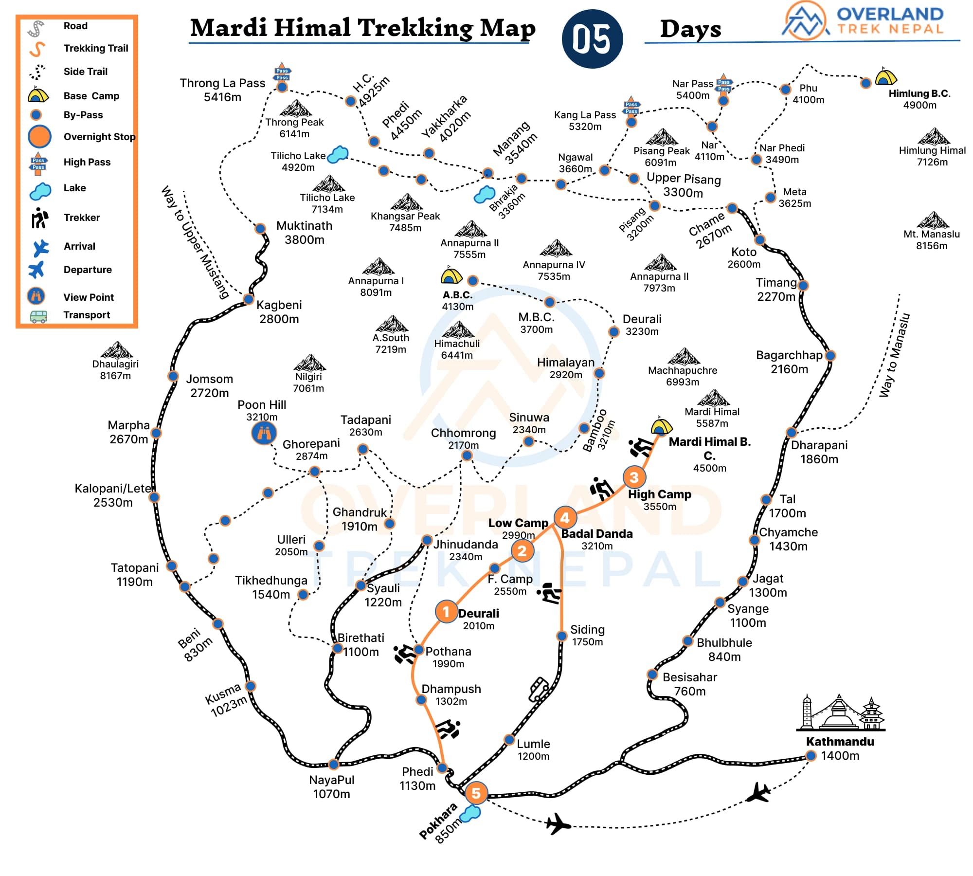 Mardi Hilam Trekking Route Map