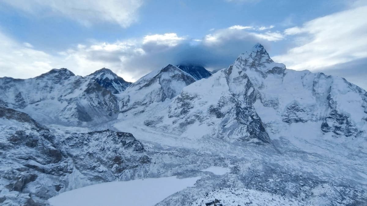 Everest Base Camp with full of Snow